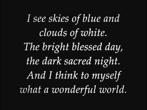 Louis Armstrong What A Wonderful World Lyrics