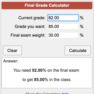 What Do I Need On My Final